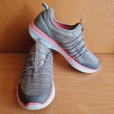 Skechers Synergy 2.0 Dual Lite Womens Grey Slip On Trainers - Size UK 3