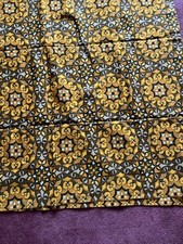 Vintage 1960s Curtains, Mid-Century  Orange Retro Floral Pattern