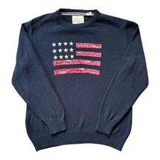 Large Navy USA Flag Knitted
