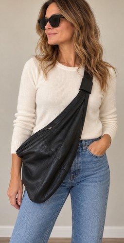 Voi black leather oversized - voi,