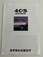 PEUGEOT 405 ESTATE GE GL GR GRD GTX GTDT Spec Brochure September 1988