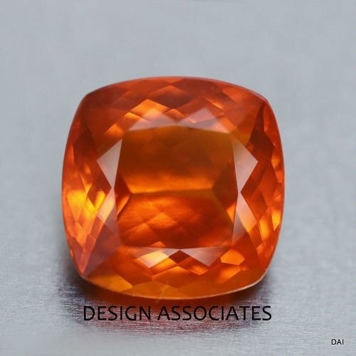 Mexican fire opal cushion - fire, 5