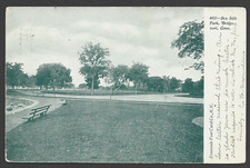 Bridgeport Connecticut Sea Side Park 1905 Vintage Postcard CT Seaside Park Bench