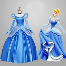 Disney Ladies Fancy Dress Adult Female Cinderella Princess Dress Cosplay Costume