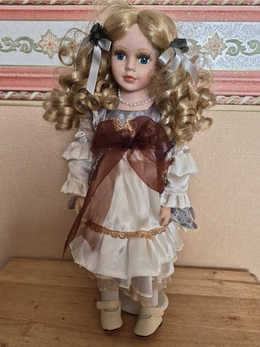 Vintage porcelain doll - 15",