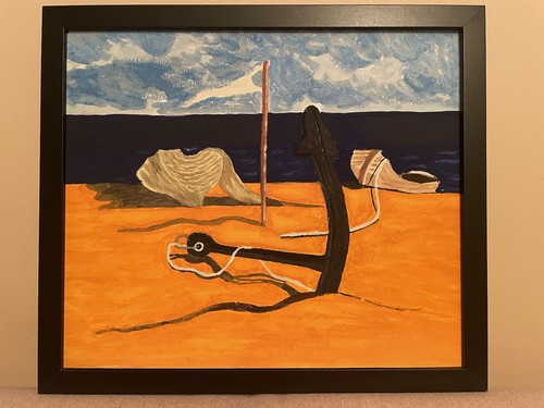 Anchored the beach - on,
