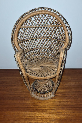 Vintage peacock wicker - peacock,