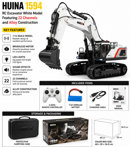Huina 1594 excavator - huina,