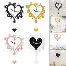 Wall Clock Heart Shaped