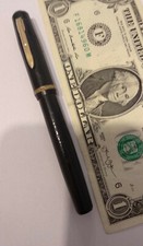 Antique Inkograph Black Stylo stylographic Lever Fill Pen for parts untested