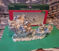 Christmas Sleigh Ornament  From The Snow White Collection