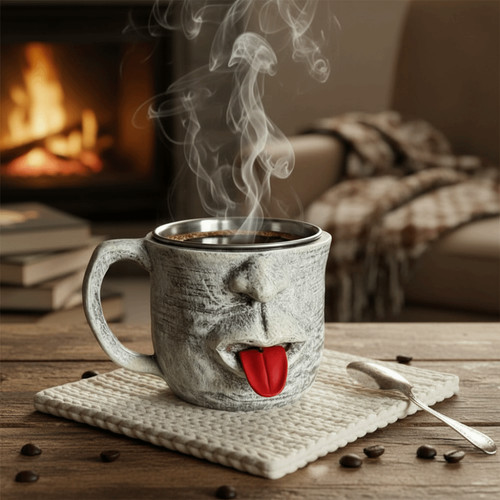 Shaking tongue coffee cup - tongue,