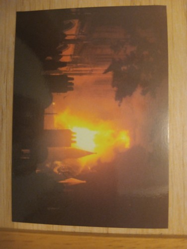York minster fire postcard - york,