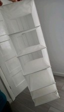 IKEA Hanging Storage caddy Unit 5 Compartments White Wardrobe carvan loft