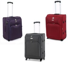 MEDIUM 24" Lightweight Soft Shell Trolley Wheeled Suitcase  Bag Case EXPANDABLE