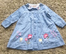 NWOT Frugi Chambray Floral Dress Age 12-18 Months