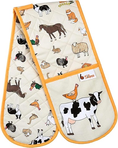 Double oven gloves heat - gloves,