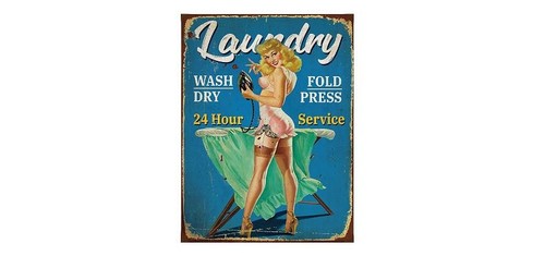 Laundry vintage look metal - look,