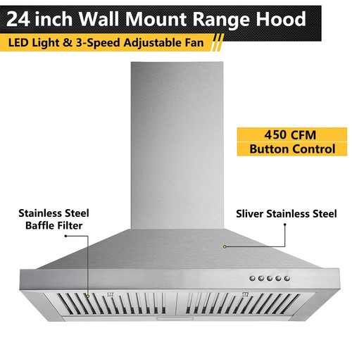 Range hood stainless - 24,