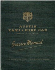 AUSTIN FX3 & FL1 TAXI / HIRE CAR 1948-52 ORIGINAL FACTORY WORKSHOP MANUAL *VGC*
