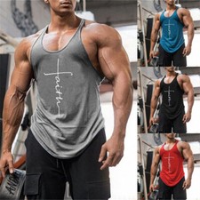 Gym Vest Racerback Bodybuilding Muscle Shirts Stringer Plain Tank Tops Fitness