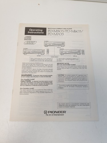 Pioneer m503 m603 - pioneer,