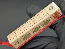 Vintage traveling poker - , dice