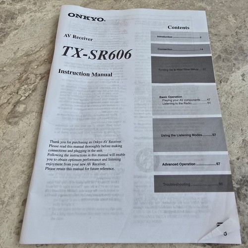 Genuine onkyo sr606 - genuine,