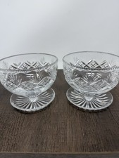 Pair Of Crystal Glass Desert