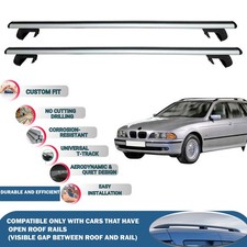 Roof Rack Cross Bars for BMW 5 Series E39 Touring 1997-2000 2 Pcs Silver