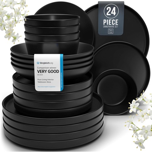 Piece black dinner - black, for