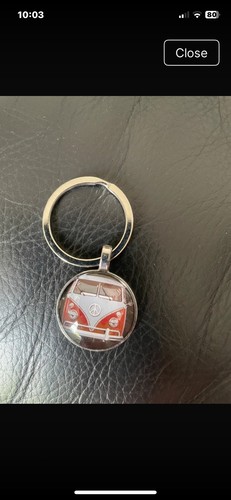 Metal camper van - camper, keyring