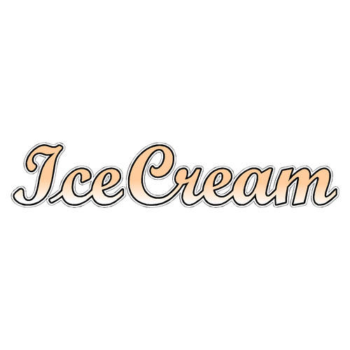 Ice cream text - ice, cafe