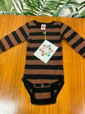 Katvig black and brown striped bodysuit size 0-3months
