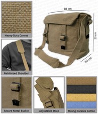 Canvas Shoulder Bag Combat Cotton Vintage Army Webbing Travel Tool Sack Olive