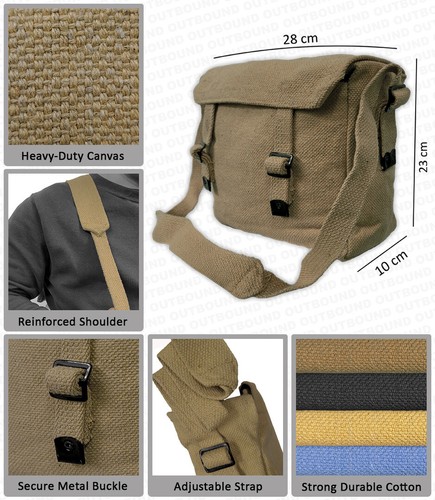 Canvas shoulder bag - bag, combat
