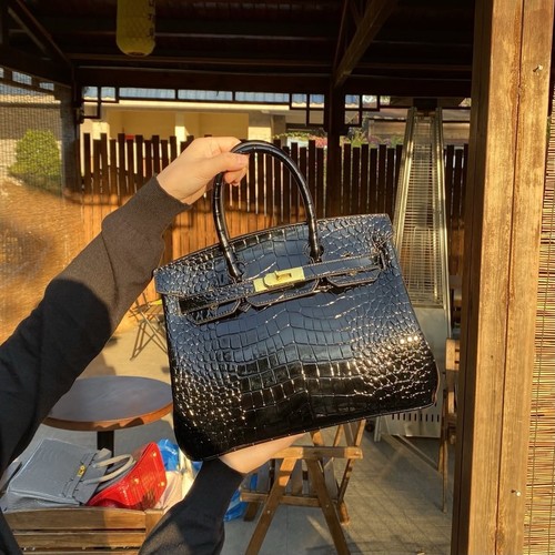 Black crocodile embossed - crocodile,