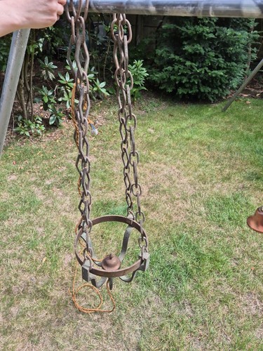 Vintage wrought iron hanging - wrought,