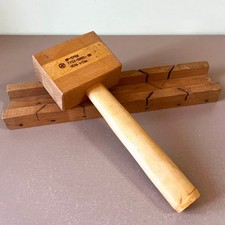 Wooden Mallet + Mitre Box