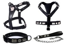 Staffy Leather Dog Harness