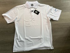 Footjoy European Tour Men’s White Golf Polo Shirt - Size XL - New With Tags