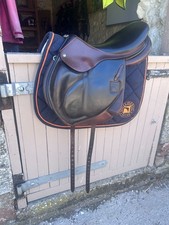 Childeric Mono Flap Event Jump Saddle 17.5” Brown Medium Wide  2C CFAP