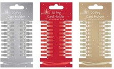 20 x Christmas Card Xmas Peg
