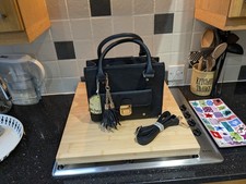 Black Handbag Top Handle & Detachable Shoulder Strap (PNU) rrp £29.99
