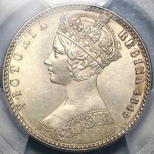 1849 PCGS MS 62 Gothic Florin