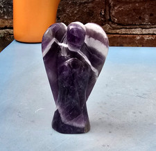 Pocket Stone Carved Gemstone Luck Guardian Angels Crystal Healing Statue 2inch