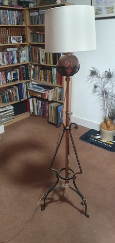 Antique standard lamp - antique, copper