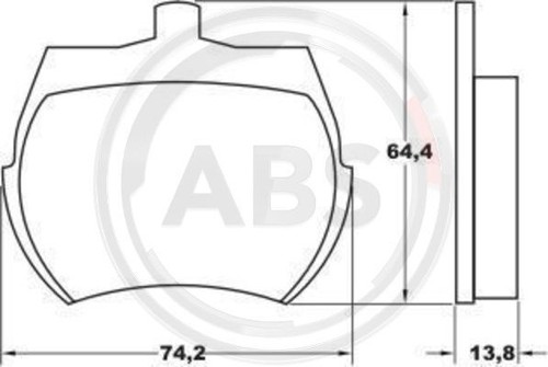 36011 brake pad set - a.b.s.,