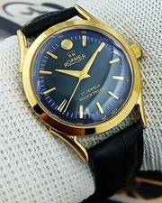 Vintage Roamer Swiss Hand-Winding Men’s Wristwatch – BLACK Dial.