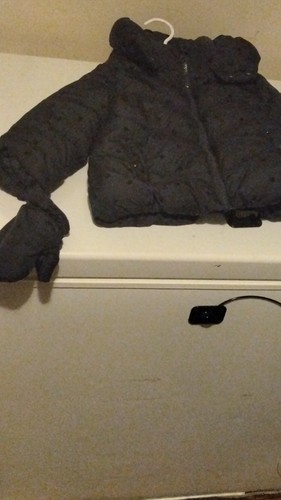 Black polka dot - black, puffer